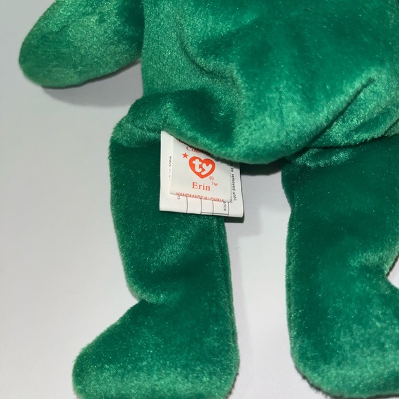 *RARE* 1997 TY ERIN Beanie Baby With Tag Errors Mint Condition *RETIRED* - Picture 4 of 5